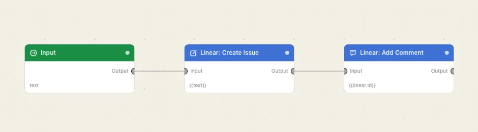 Create the issue, then comment on it.