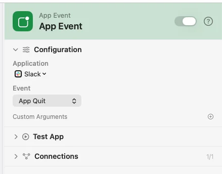 The inspector for App Event. One app, one event.